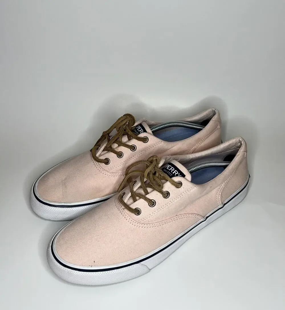Men’s Size 12- SPERRY’S TOP-SIDER Striper II CVO Sneaker in Washed Pink
